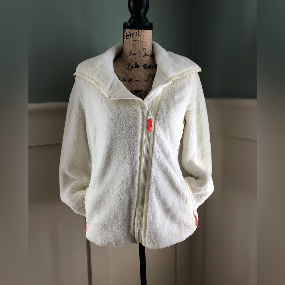 T by Talbots fuzzy fleece moto jacket S NWT